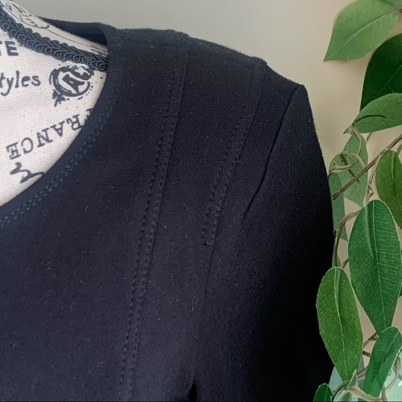 Theory Susan Classical Front Zip Bodycon Dress Black Sz 10 - Picture 4 of 16